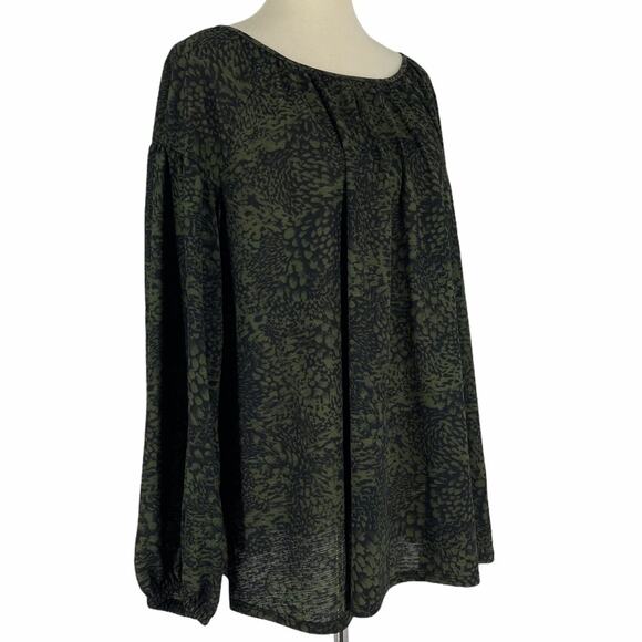 Ava & Viv Green Abstract Blouse Size 14W NWT - Picture 2 of 6